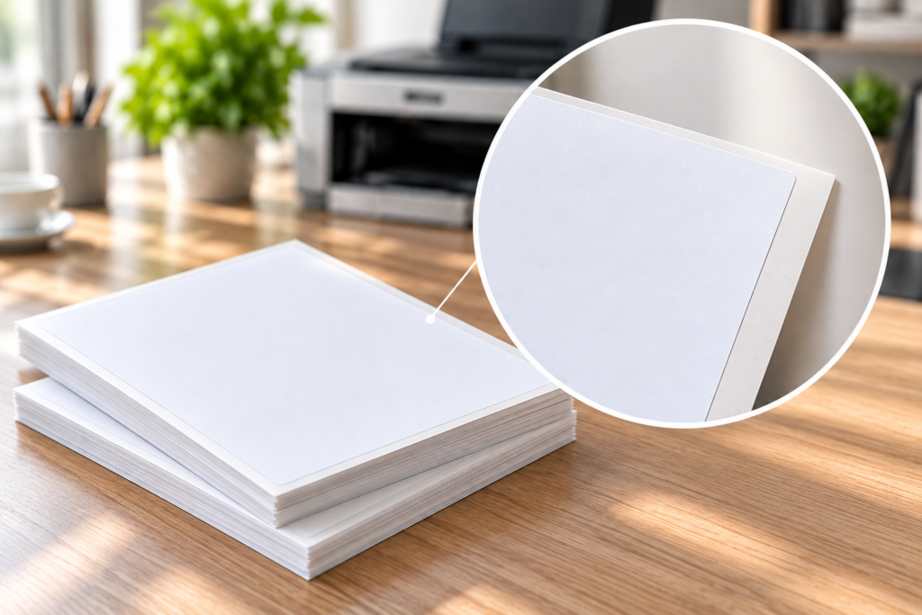 Etikettenpapier mit Detailansicht